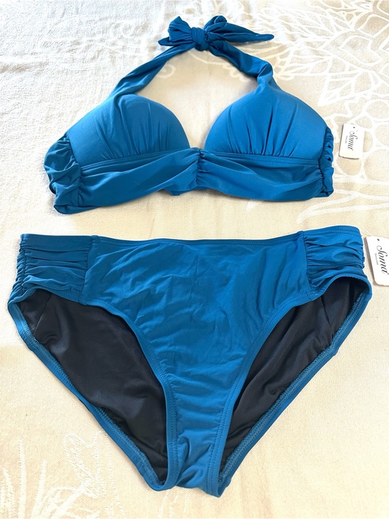 Soma Other - Soma Swim Ocean Navy Bikini Set NWT Top L Bottom XL